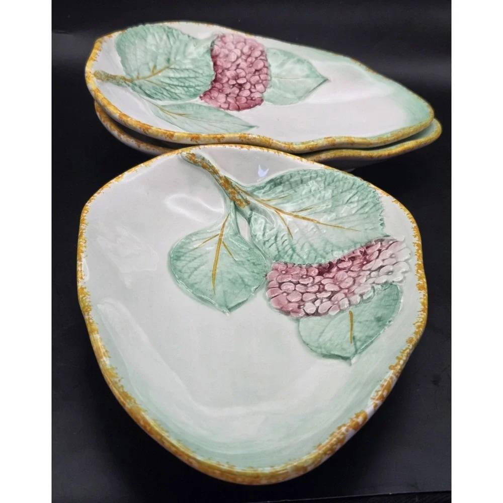 VTG Italian Dish Hand-painted Ceramic Made In Italy Carltonware raised‎ Design